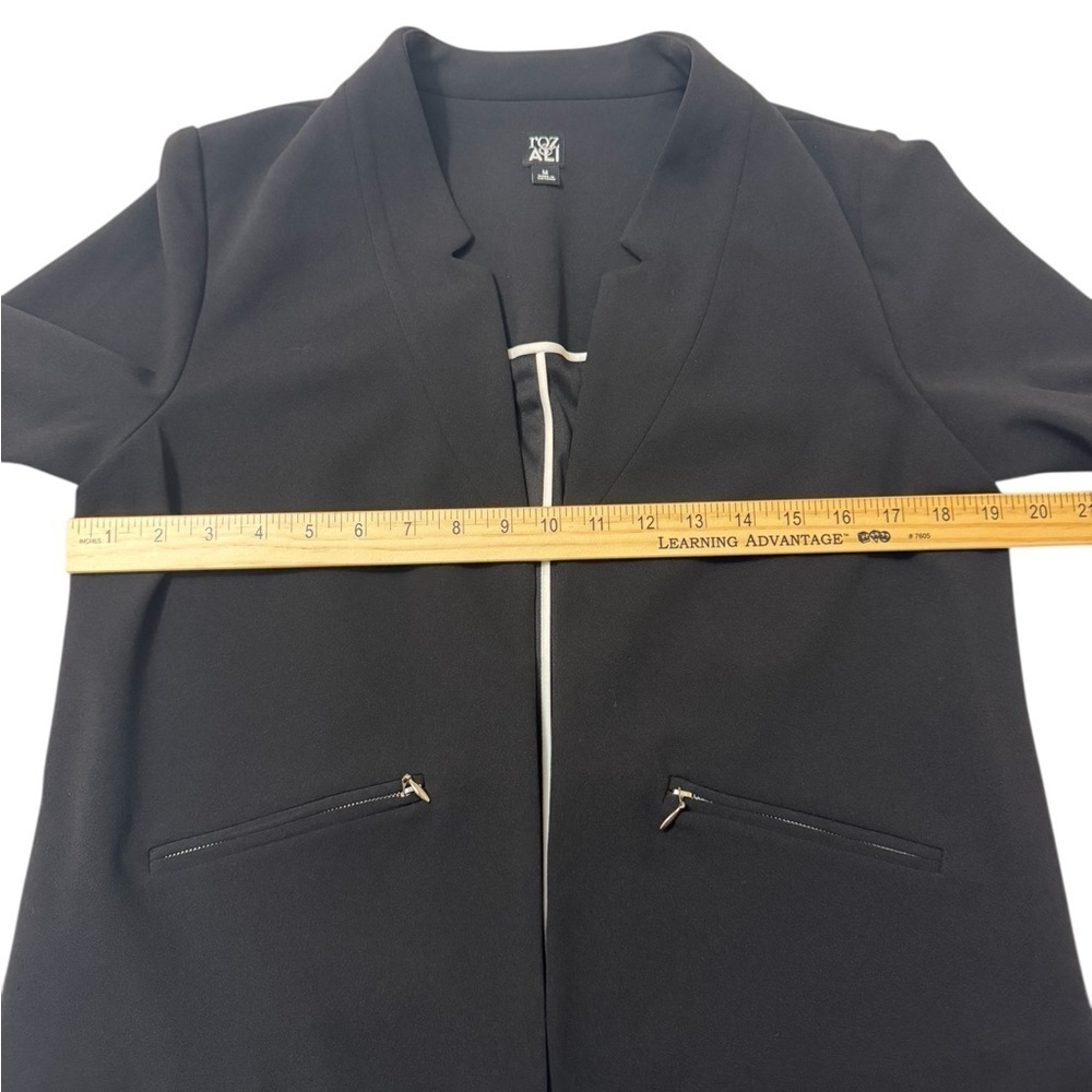 Roz & Ali Black Suit Jacket Open Size M - Picture 8 of 9